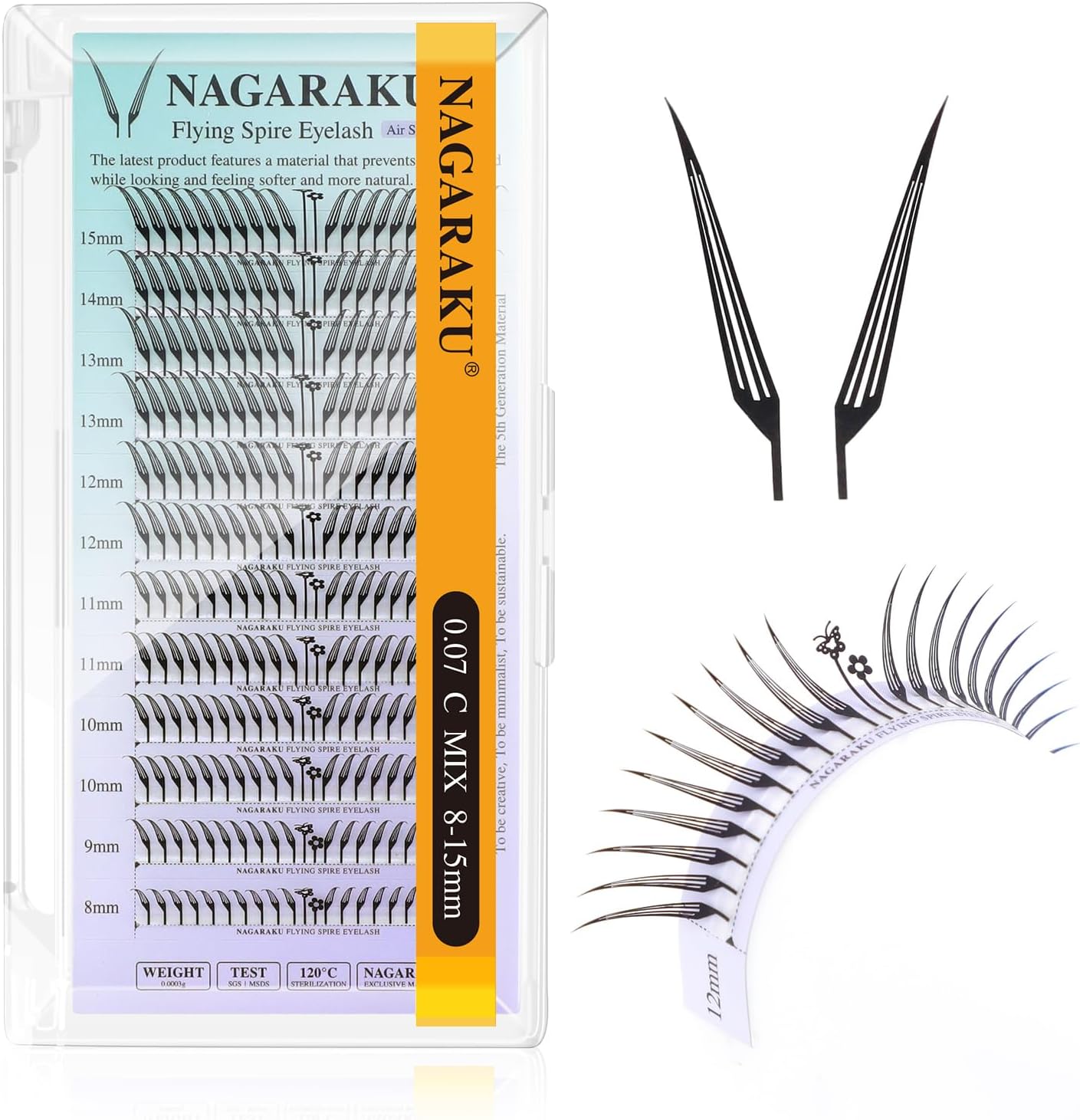 Blíster fleyin spire eyelash 0,07 C mix